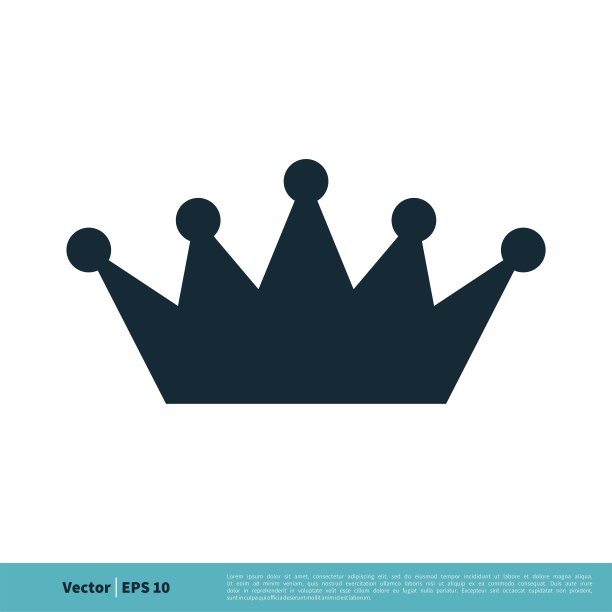 皇冠图标矢量标志模板插图设计。向量EPS 10。图片下载