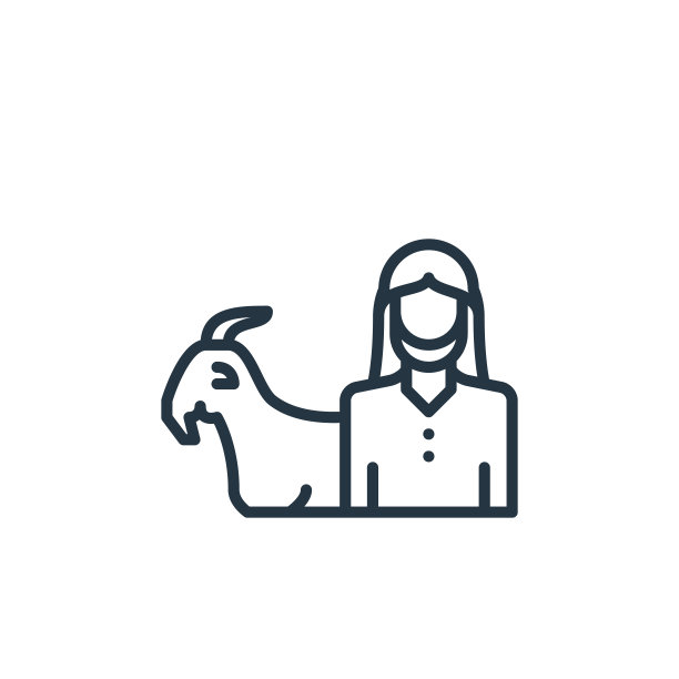 山羊矢量图标。山羊可编辑的中风。山羊线性符号用于网页和移动应用程序，标志，印刷媒体。细线说明。矢量孤立轮廓绘制。图片下载