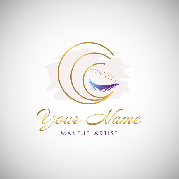 奢侈美容睫毛。化妆品符号图标。矢量图图片下载