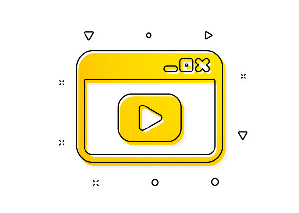 浏览器窗口图标视频内容标志图片下载