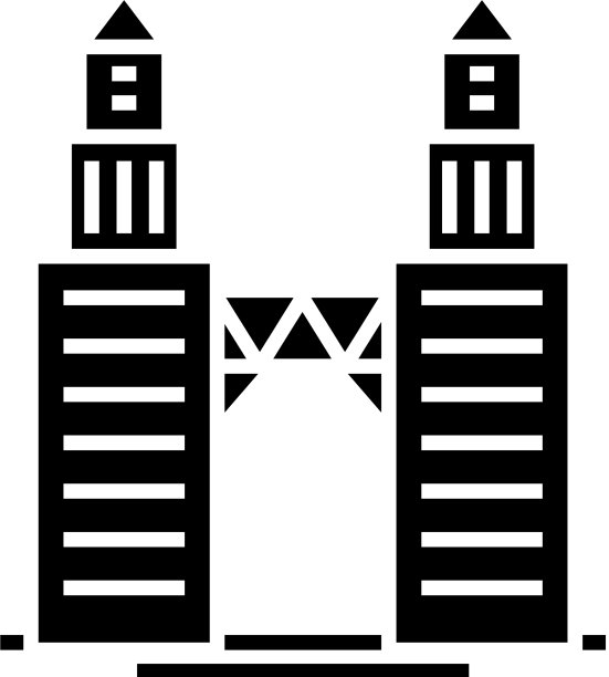 大塔黑色图标概念图片下载