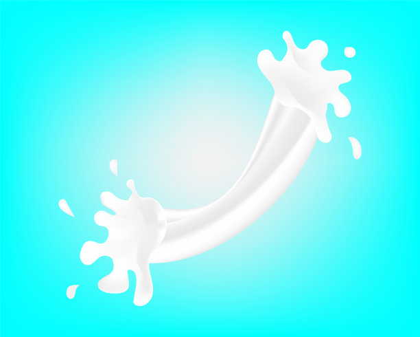 牛奶飞溅无缝图案。向量牛奶设计图片下载