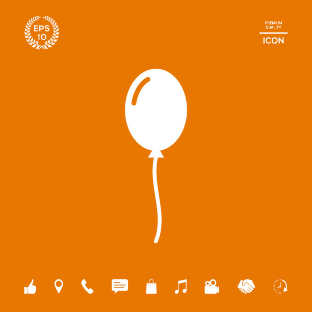 气球符号图标图形元素为您的图片下载