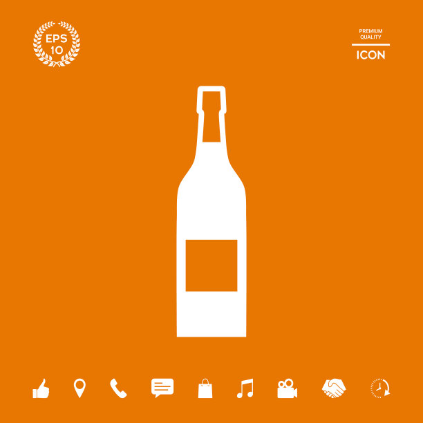 酒瓶酒图标图形元素为您图片下载