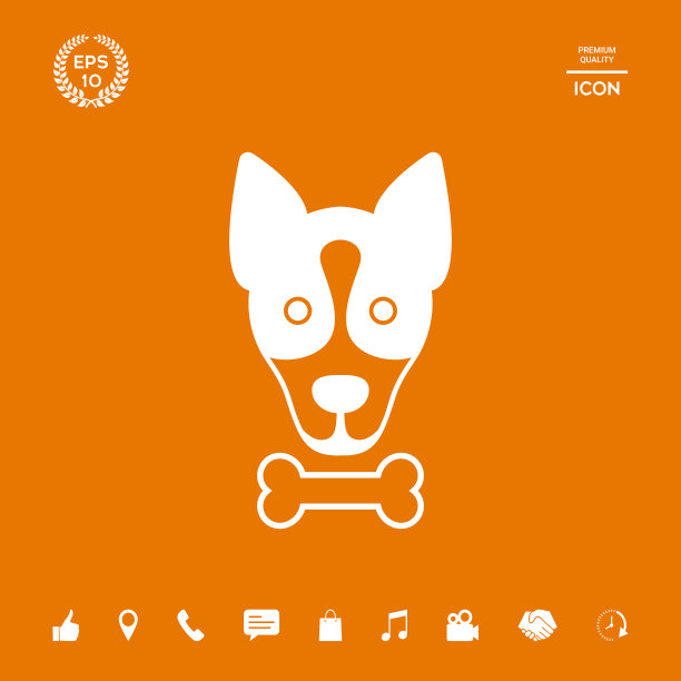 狗与骨标志标志保护标志图标图片下载