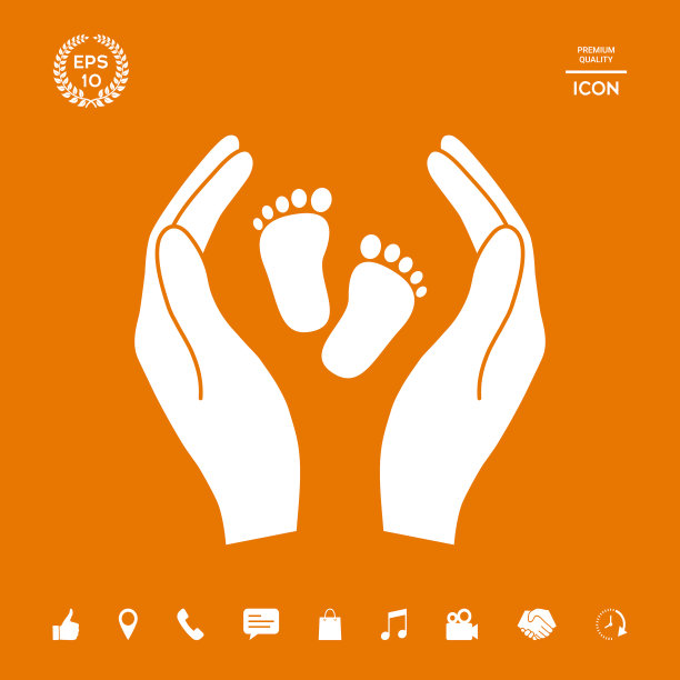 手持巴 foot - 保护符号图片下载