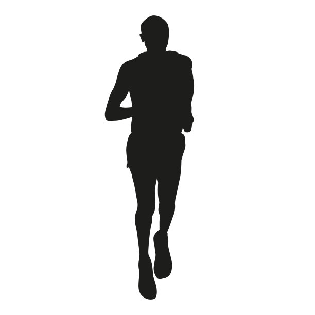 跑步者。矢量剪影图片下载