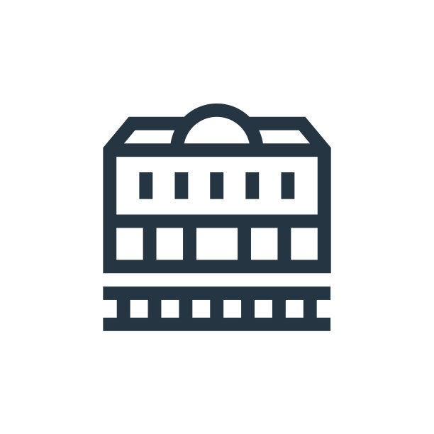 火车站矢量图标。火车站可编辑的笔触。火车站线性符号，用于web和移动应用程序，印刷媒体。细线说明。矢量孤立轮廓绘制。图片下载