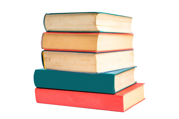 年老的书孤立在白色的背景。图片下载