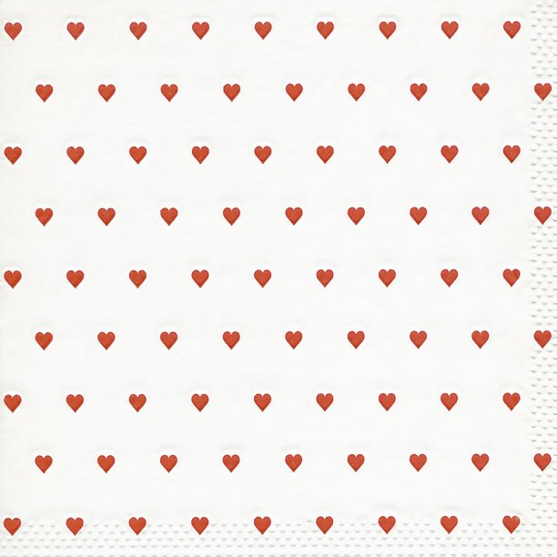 红心白底，压花餐巾纹理图片下载