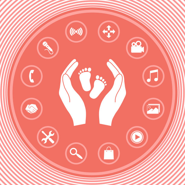 手握护脚标志图片下载