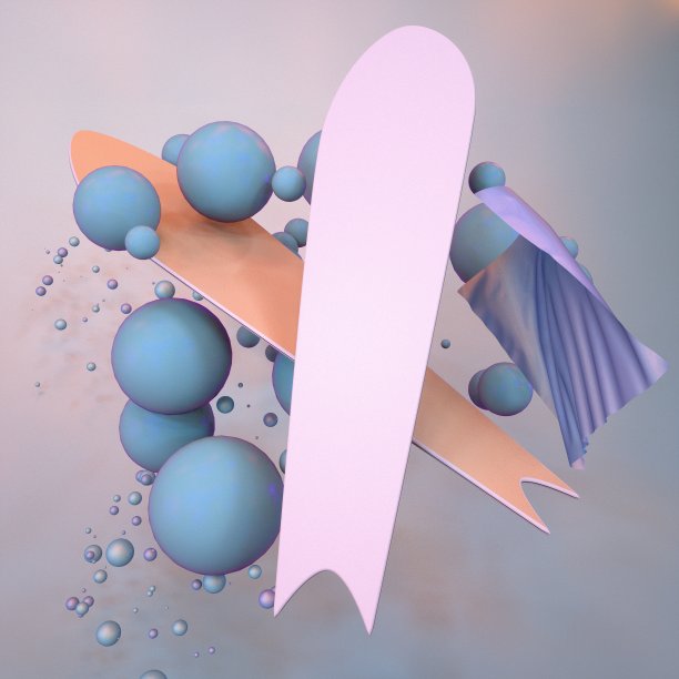 抽象的静物冲浪和海泡沫特写3D图像图片下载