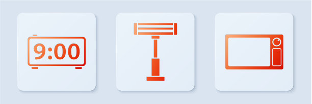 设置电加热器和数字闹钟图片下载