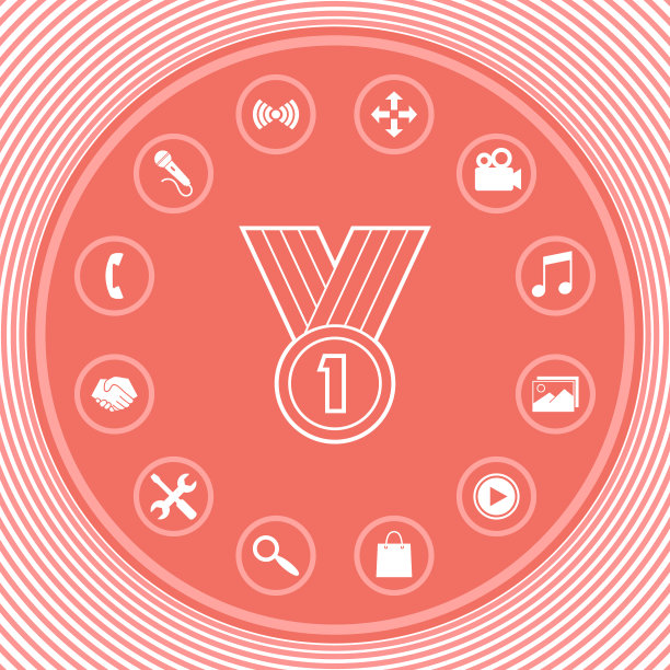 奖章线图标图形元素为您的设计图片下载