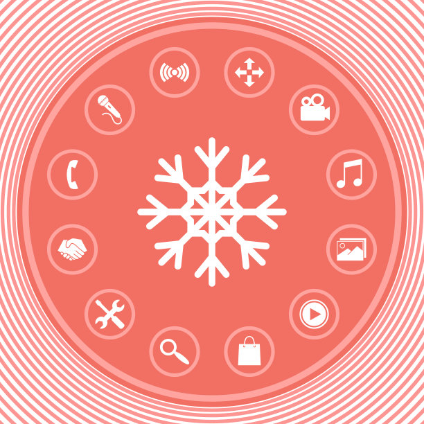 雪花图标符号图形元素图片下载