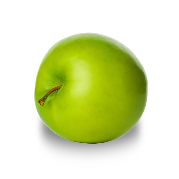 靠近新鲜的大绿苹果孤立在白色的背景。健康水果的概念。图片下载