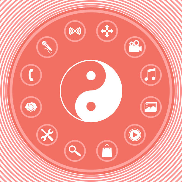 和谐平衡阴阳符号图案图片下载