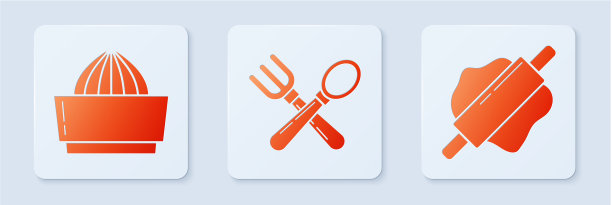 设置交叉叉和勺子柑橘果汁机图片下载