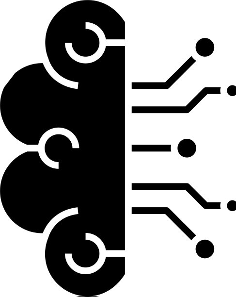 人工智能黑色图标概念图片下载