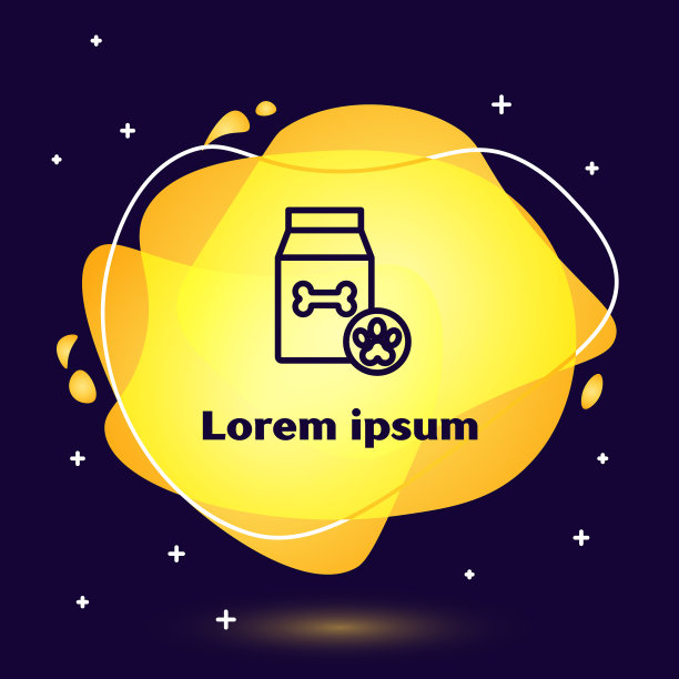 黑线袋食品宠物图标隔离上图片下载