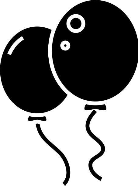 热气球黑色图标概念图片下载