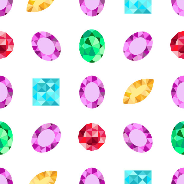 钻石或钻石无缝图案宝石图片下载