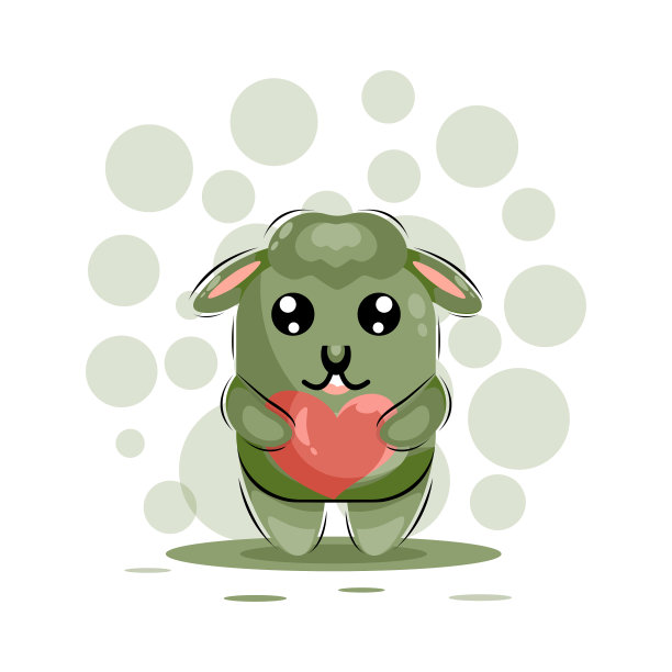 可爱的动物小绵羊溢价图片下载