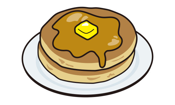 简单的煎饼放在盘子里图片下载