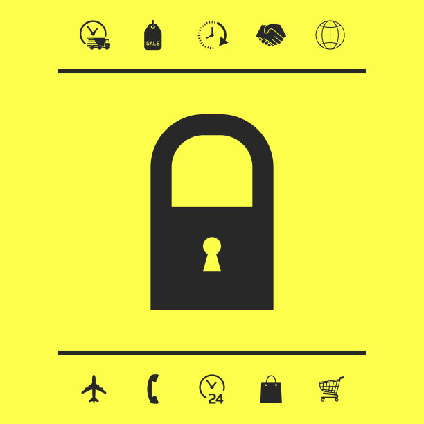 锁形图标设计元素图片下载