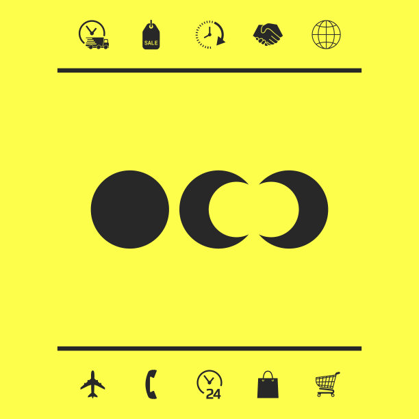 月相图标图形元素图片下载