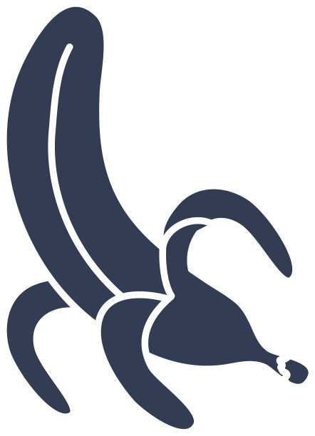 孤立的香蕉水果剪影风格图标图片下载