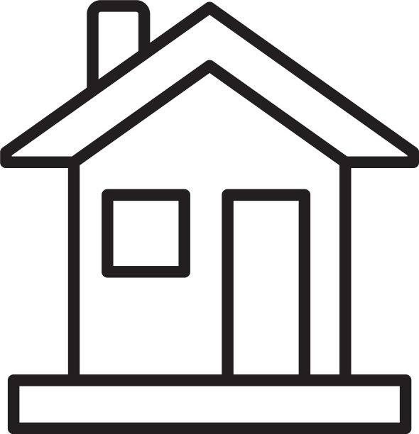 拼贴房子图标模板黑色可编辑图片下载