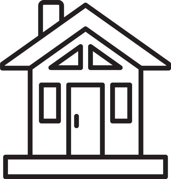 拼贴房子图标模板黑色可编辑图片下载