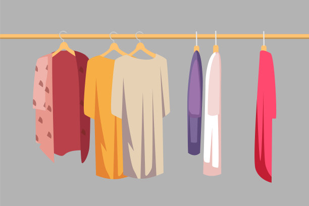 衣服放在衣架上图片下载