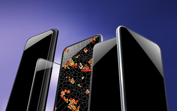 丰富多彩的数据反映在智能手机上，比如摩天大楼图片下载