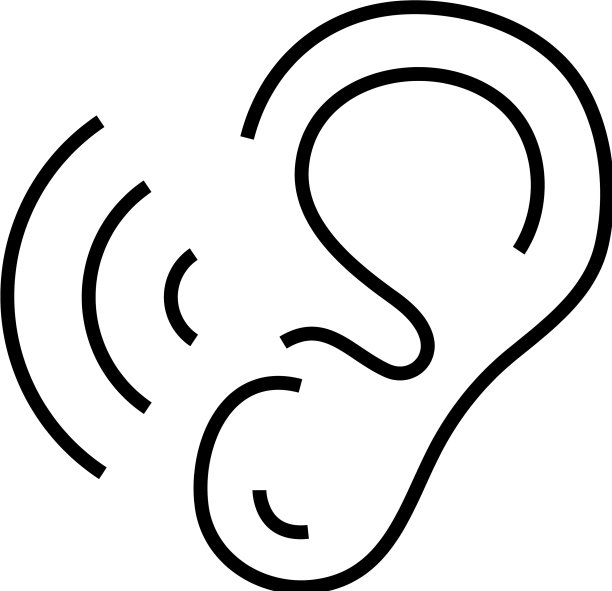 耳朵检查线图标概念标志轮廓图片下载