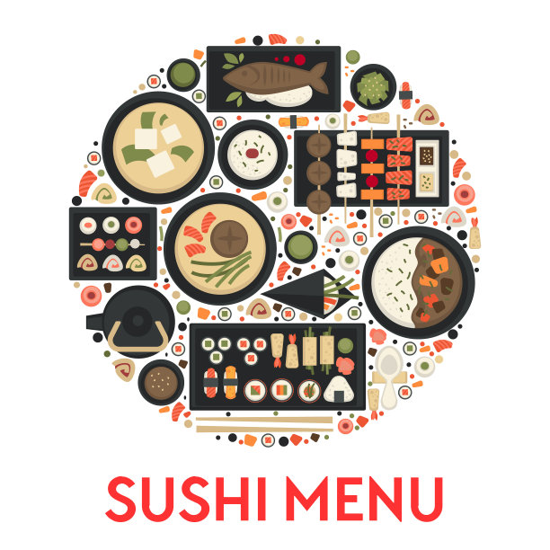 寿司菜单日本料理餐厅绿茶图片下载