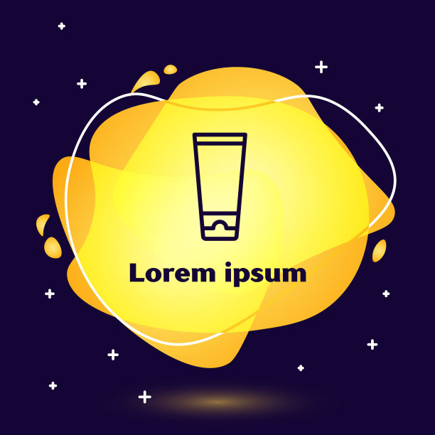 黑色线霜或乳液化妆品管图标图片下载