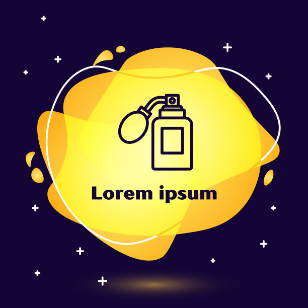 带喷雾器图标的黑色须后水瓶图片下载