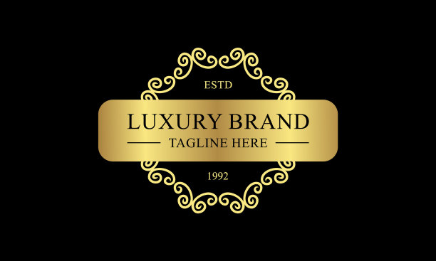 装饰豪华金色标志设计图片下载