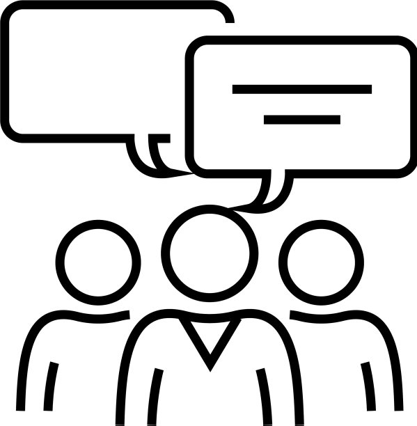 交换意见线图标概念标志图片下载