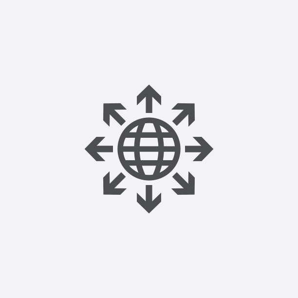 地球箭头图标图片下载