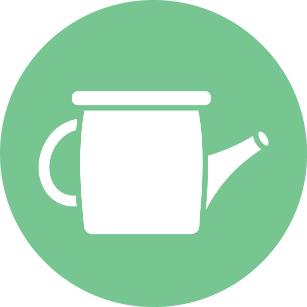 孤立喷壶工具剪影块状风格图片下载