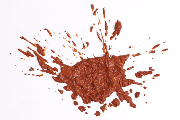 在白色背景上孤立的湿泥浆飞溅。图片下载