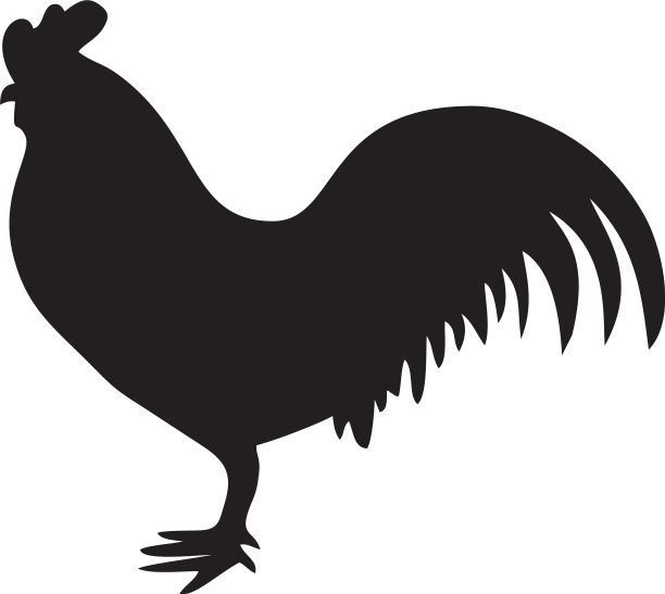 鸡图标模板黑色可编辑图片下载