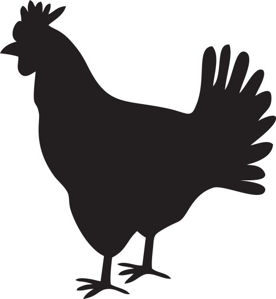 鸡图标模板黑色可编辑图片下载