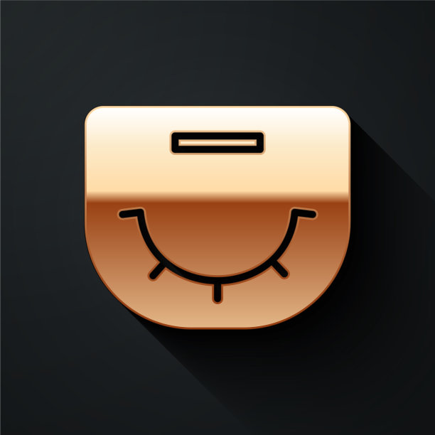 金色扑克表图标孤立在黑色背景图片下载