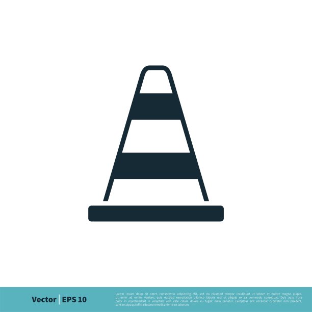 圆锥街道建设标志向量图标标志模板插图设计。向量EPS 10。图片下载