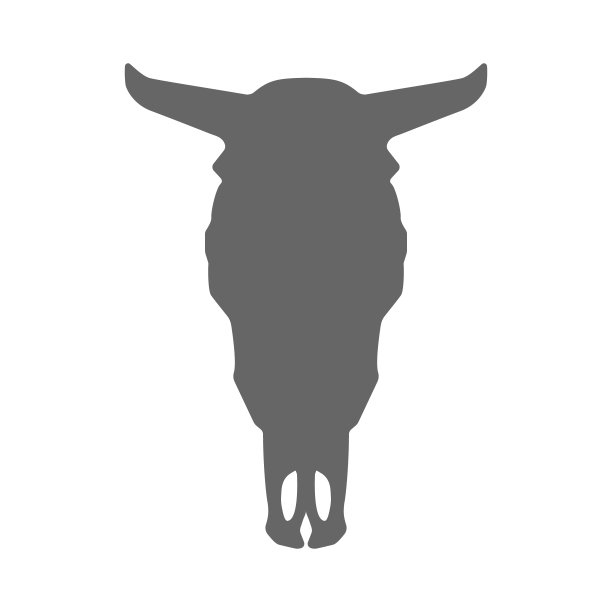 牛头骨。矢量图标。图片下载