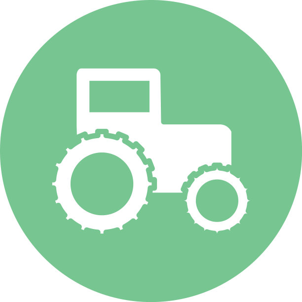 孤立拖拉机剪影块风格图标图片下载